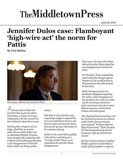 Jennifer Dulos case: Flamboyant ‘high-wire act’ the norm for Pattis