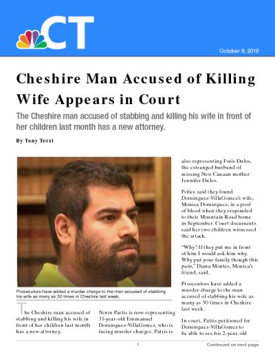 Cheshire Man Accused of Killing Wife Appears in Court