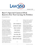 Barr's Special Counsel Pick Known For Not Caving To Politics