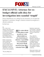 Attorney for ex-budget official calls idea for investigation into scandal 'stupid'