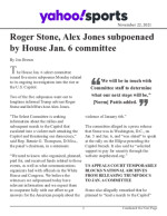 Roger Stone, Alex Jones subpoenaed by House Jan. 6 committee